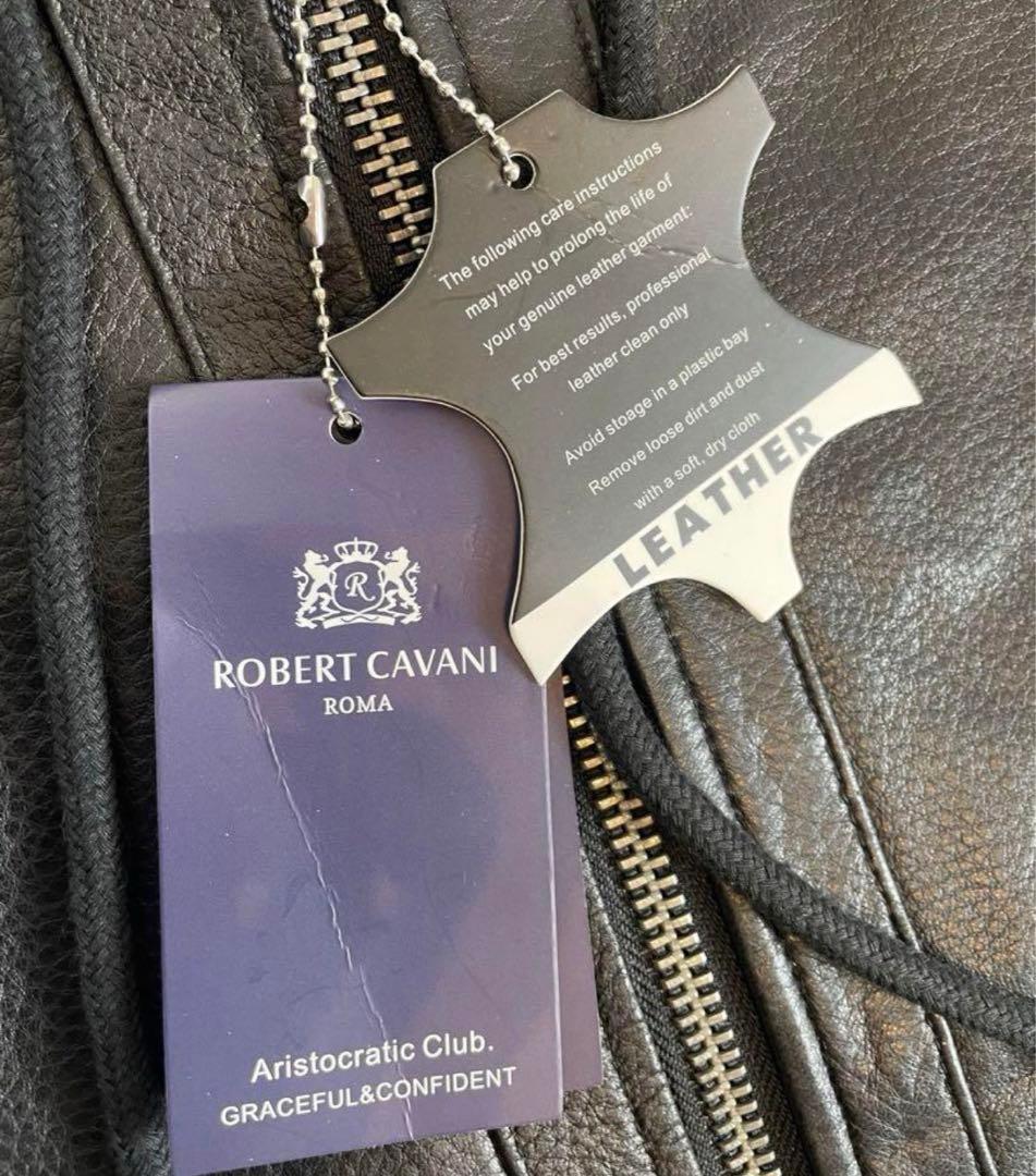 ROBERT CAVANI ラムレザーフードコート ブルガリア製 タグ付き美品