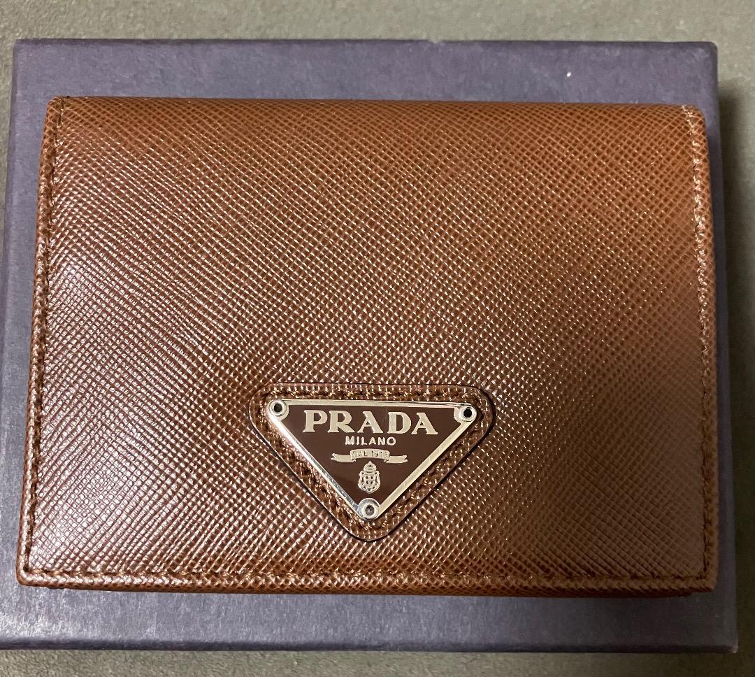 【カイト】PRADAカードケース CACAO 未使用 箱 ギャラ付き