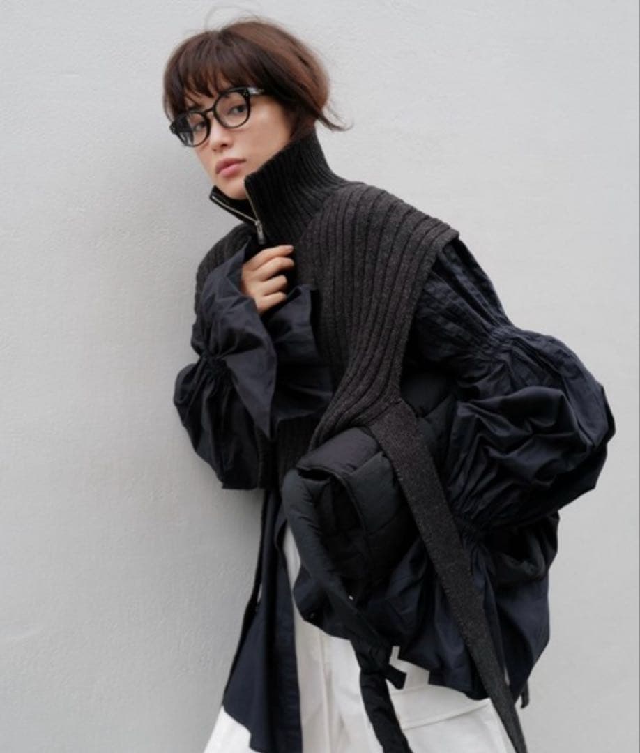 【美品】 ETRE TOKYO ハーフジップタートルニットベスト