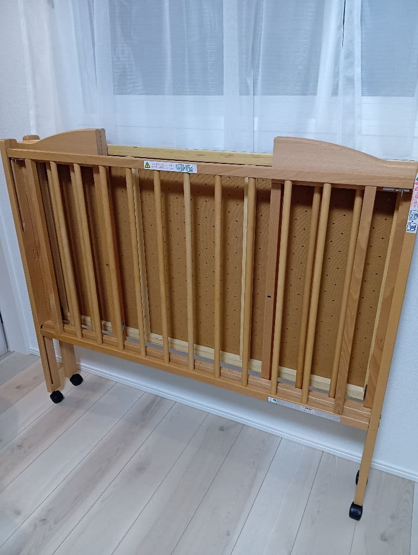 日本製　ベビーベッド　折りたたみ可能 石崎家具、スリーピー