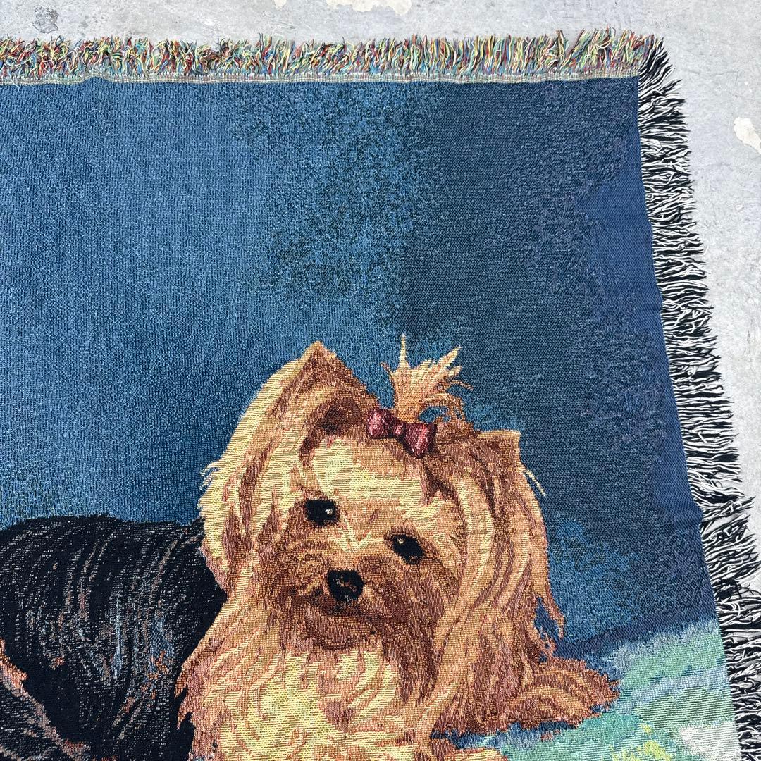 犬　ヨークシャーテリア　マルチカバー　ソファーカバー　ラグ　125x156