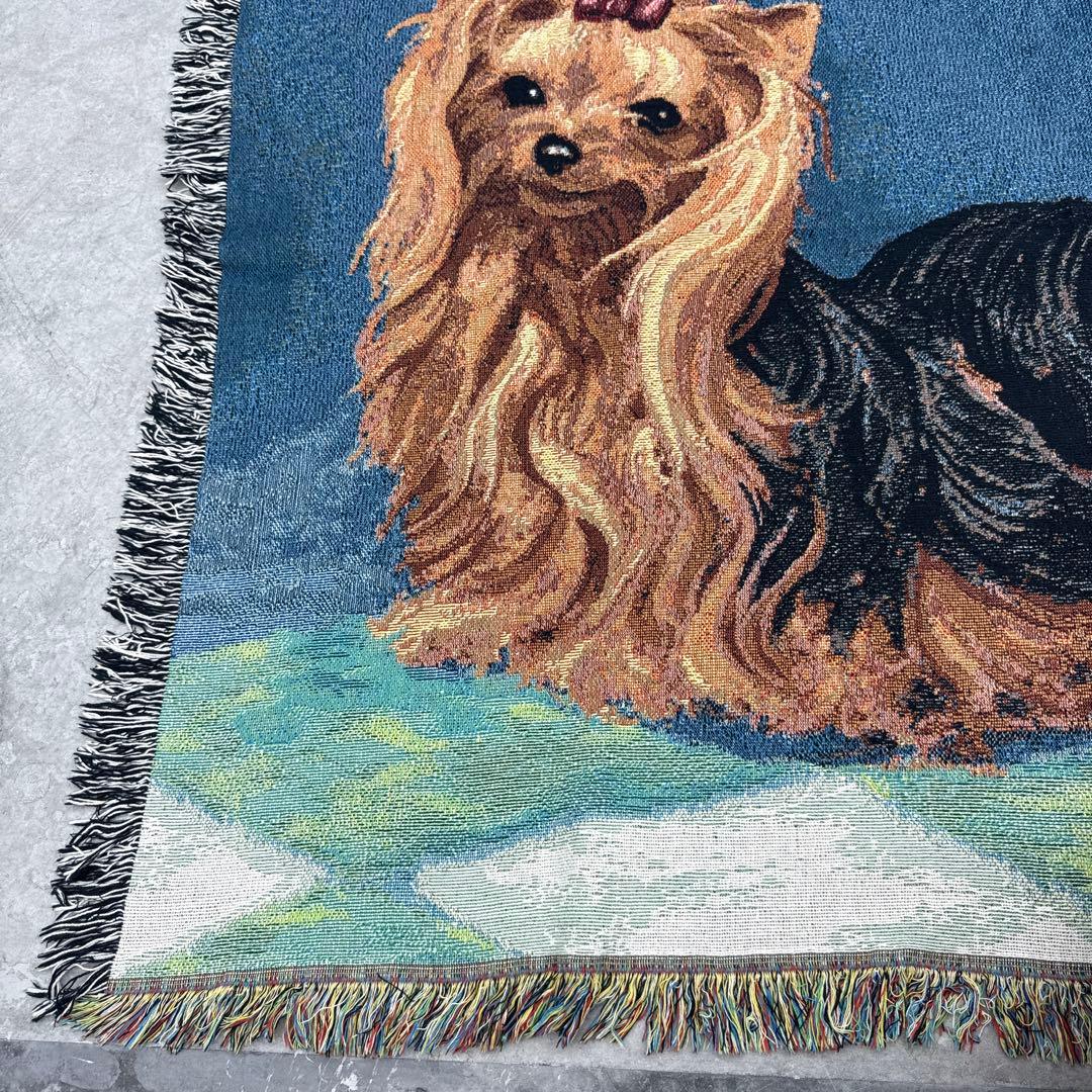 犬　ヨークシャーテリア　マルチカバー　ソファーカバー　ラグ　125x156