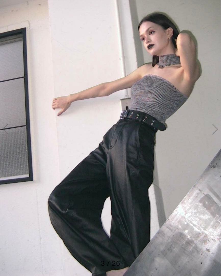 meltthelady parachute pants レザー パンツ