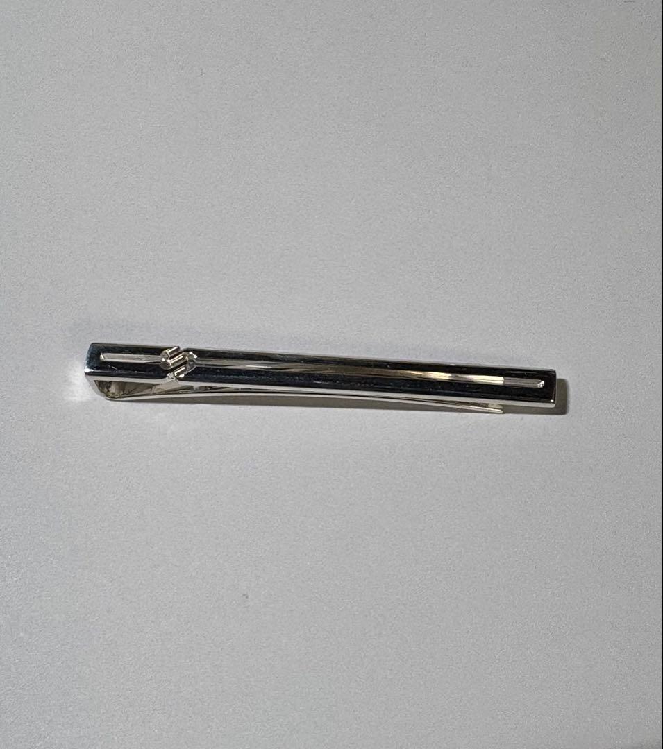 GUCCI グッチ シルバー925 ネクタイピン クリップ式／純正収納袋付き