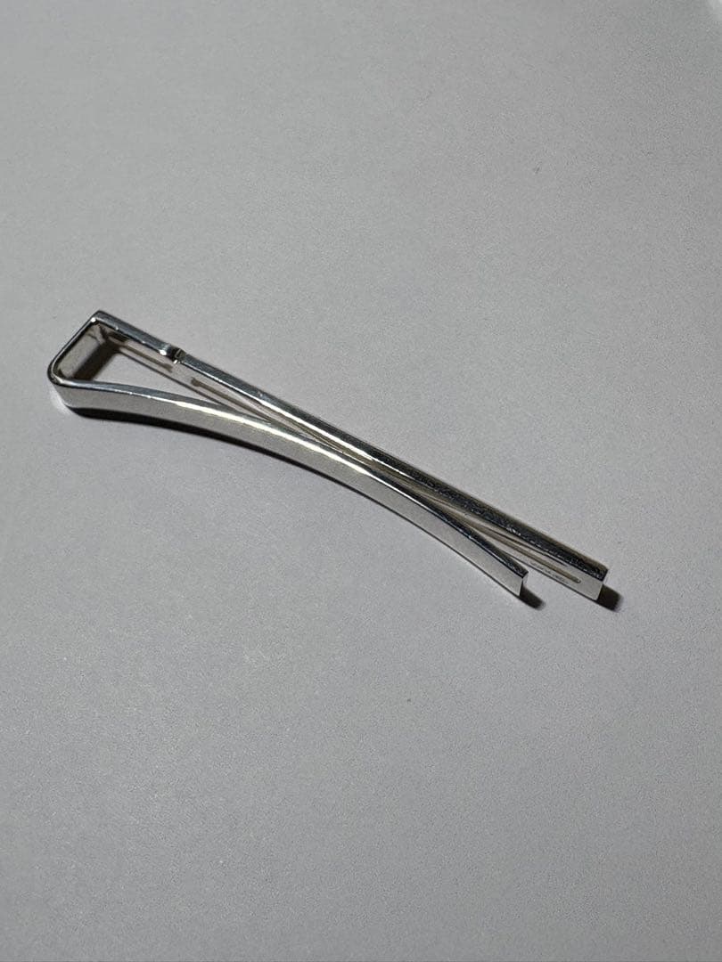 GUCCI グッチ シルバー925 ネクタイピン クリップ式／純正収納袋付き