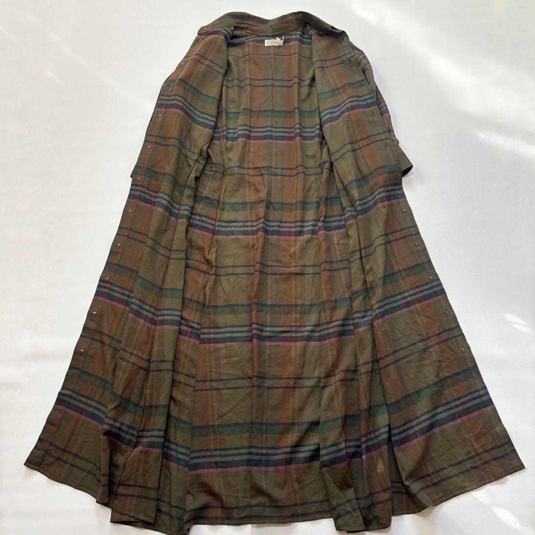 ポロラルフローレン 近年 チェック シャツ ワンピース ベルト ロング マキシ丈