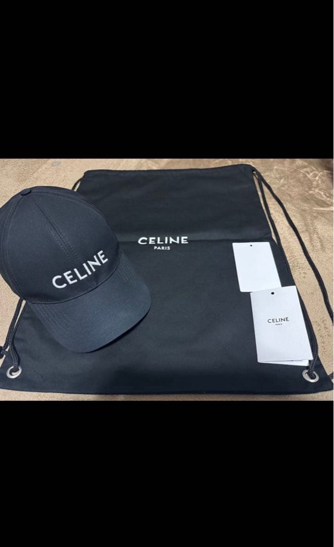 CELINE ベースボールキャップ　ブラック