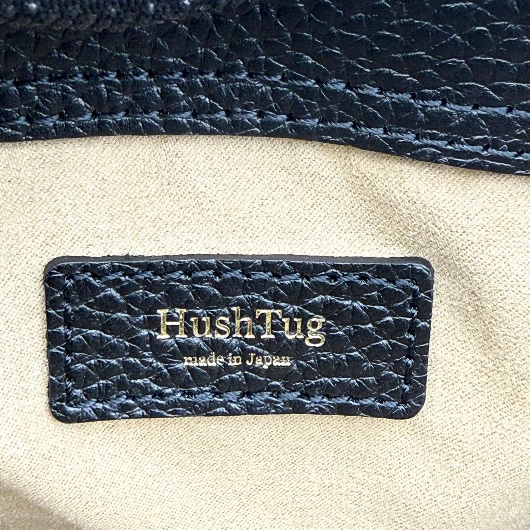 HushTug ハッシュタグ レザーショルダーバッグ ブラック