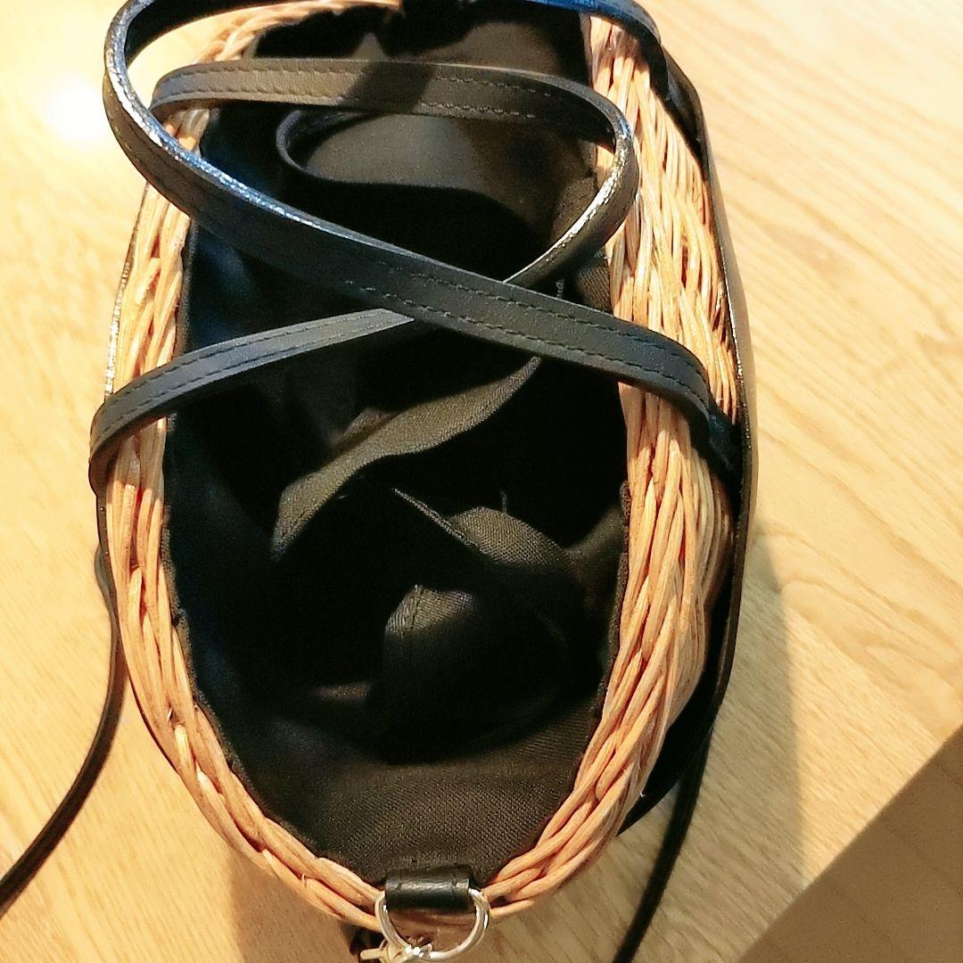 The Bagmati ウィッカー編み ラタン カウレザー 2way かごバッグ