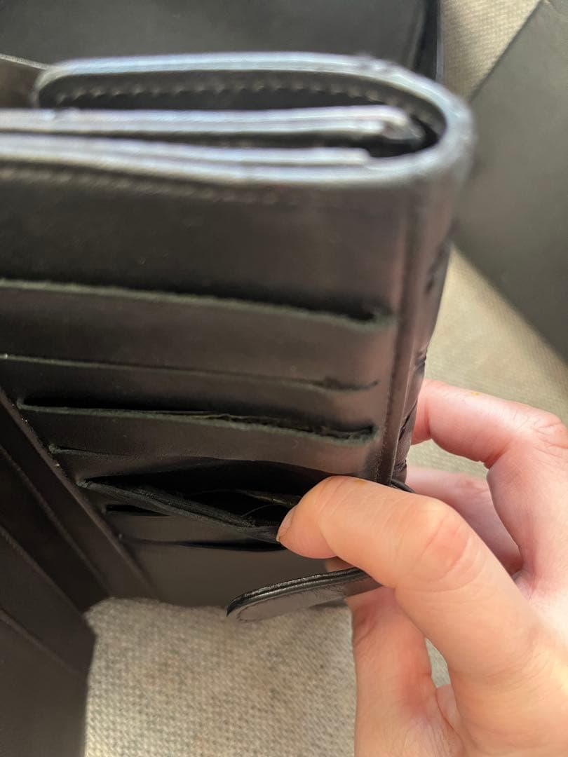 訳あり　CHANEL ブラック キルティング 長財布　ステッチ　マトラッセ