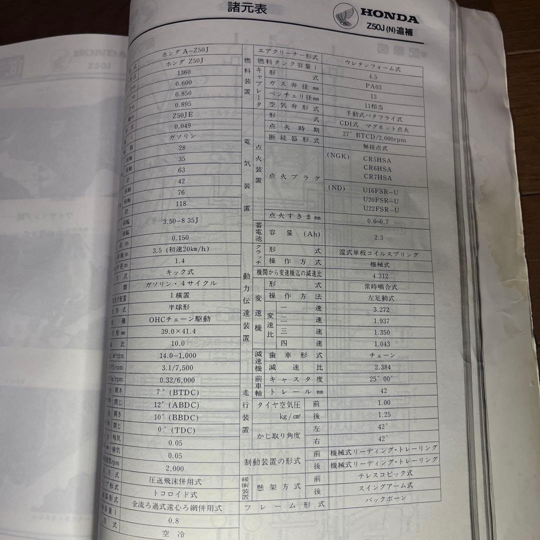 ホンダ モンキー・ゴリラ Z50J Z50R サービスマニュアル