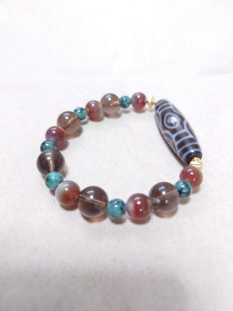 スーパー天珠　龍眼天珠ブレスレット