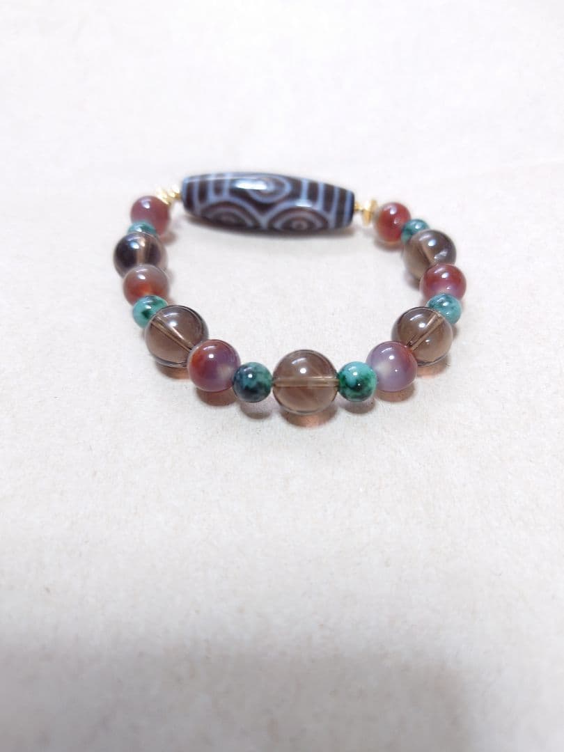 スーパー天珠　龍眼天珠ブレスレット