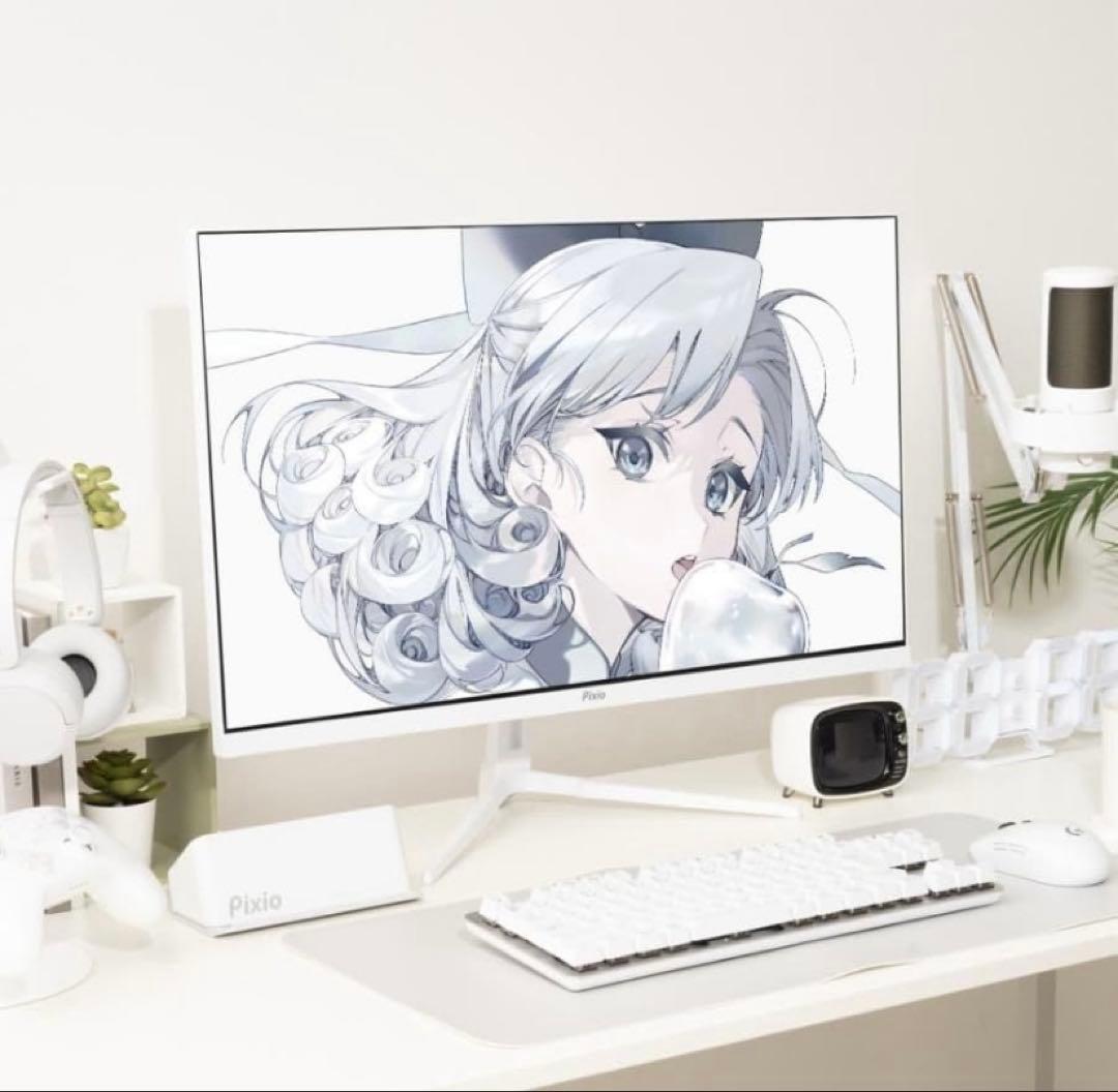 Pixio ゲーミングモニター27インチ WQHD PX278WAVE ホワイト