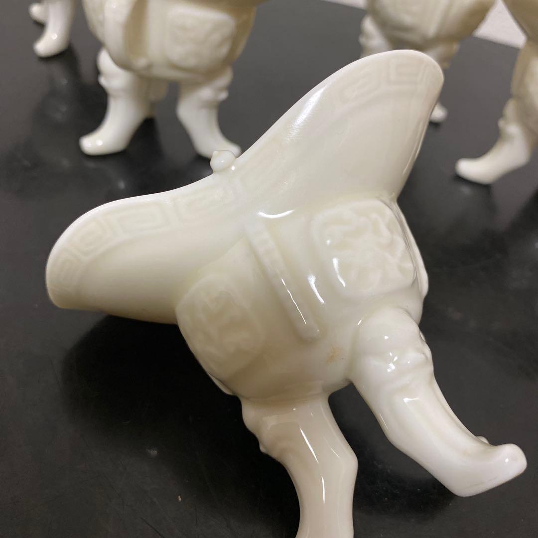 中国美術 徳化窯 白磁 三足爵