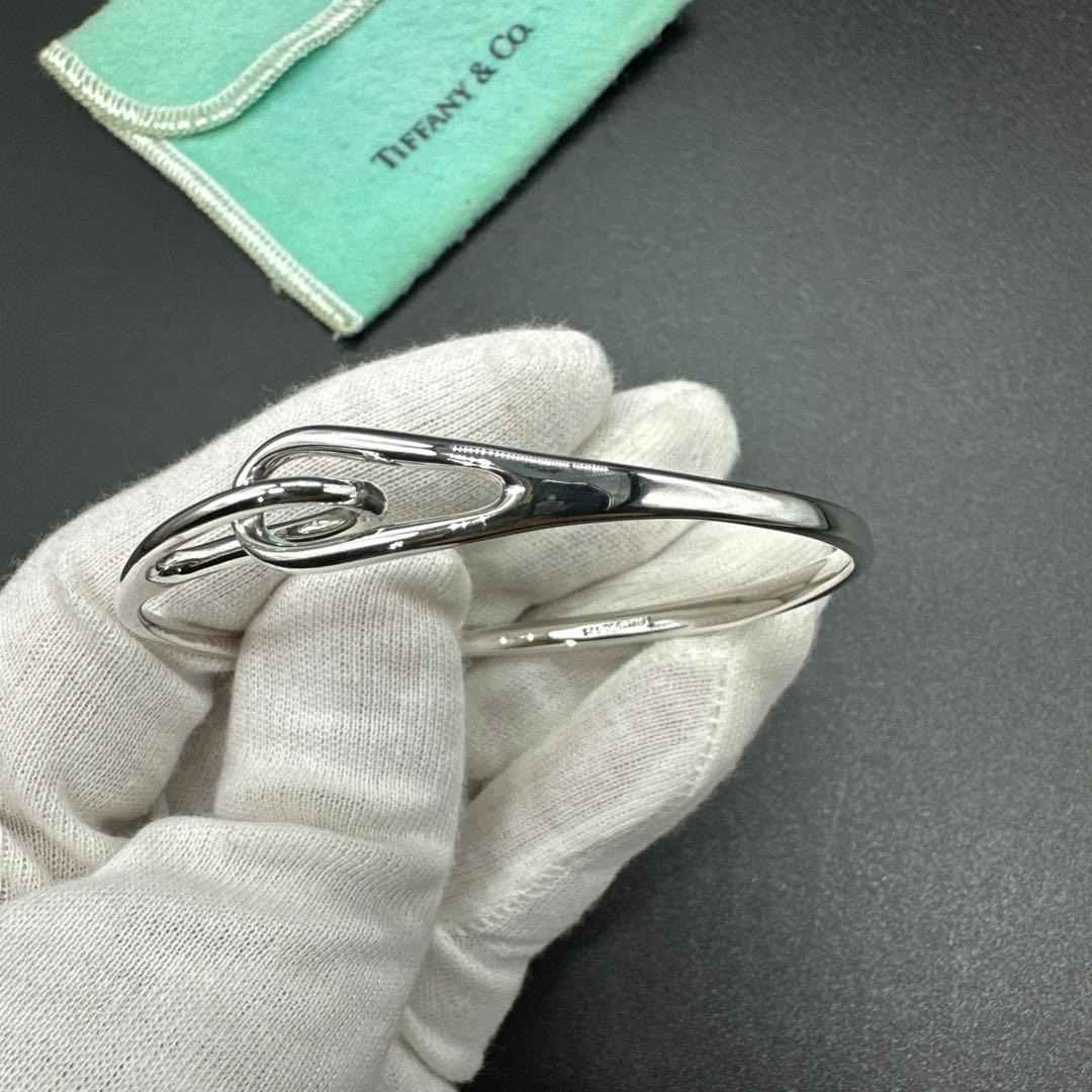 【美品】ティファニー ダブルループ ブレスレット バングル　シルバー 925