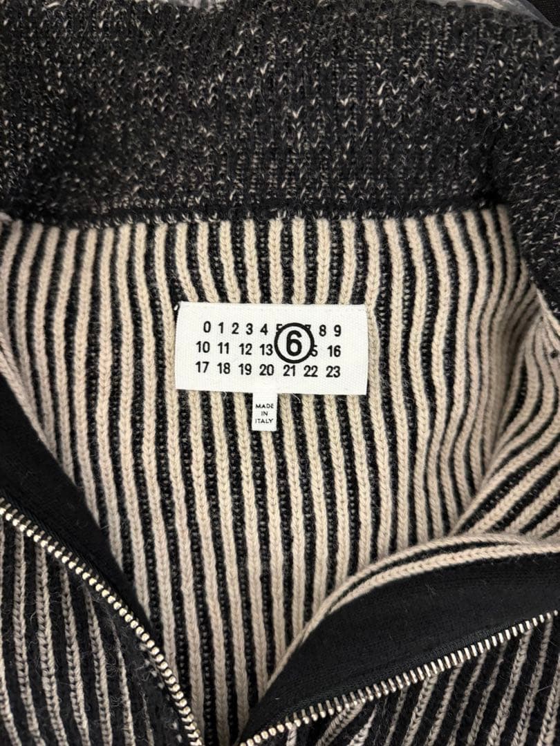 mm6 maison margiela 24aw ダメージ加工ジップアップニット