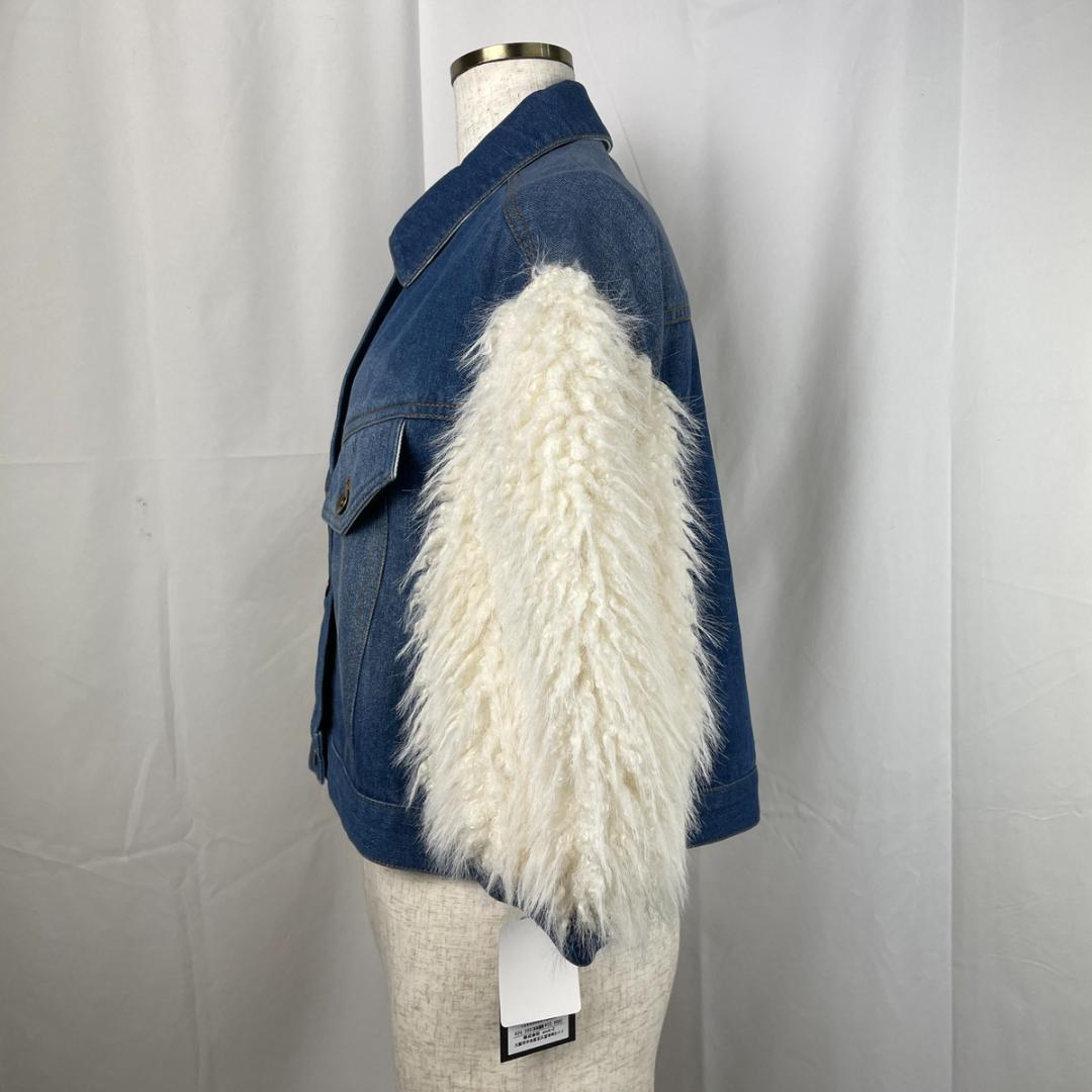 新品タグ付き♡ミーアアステリズム ファースリーブGジャン