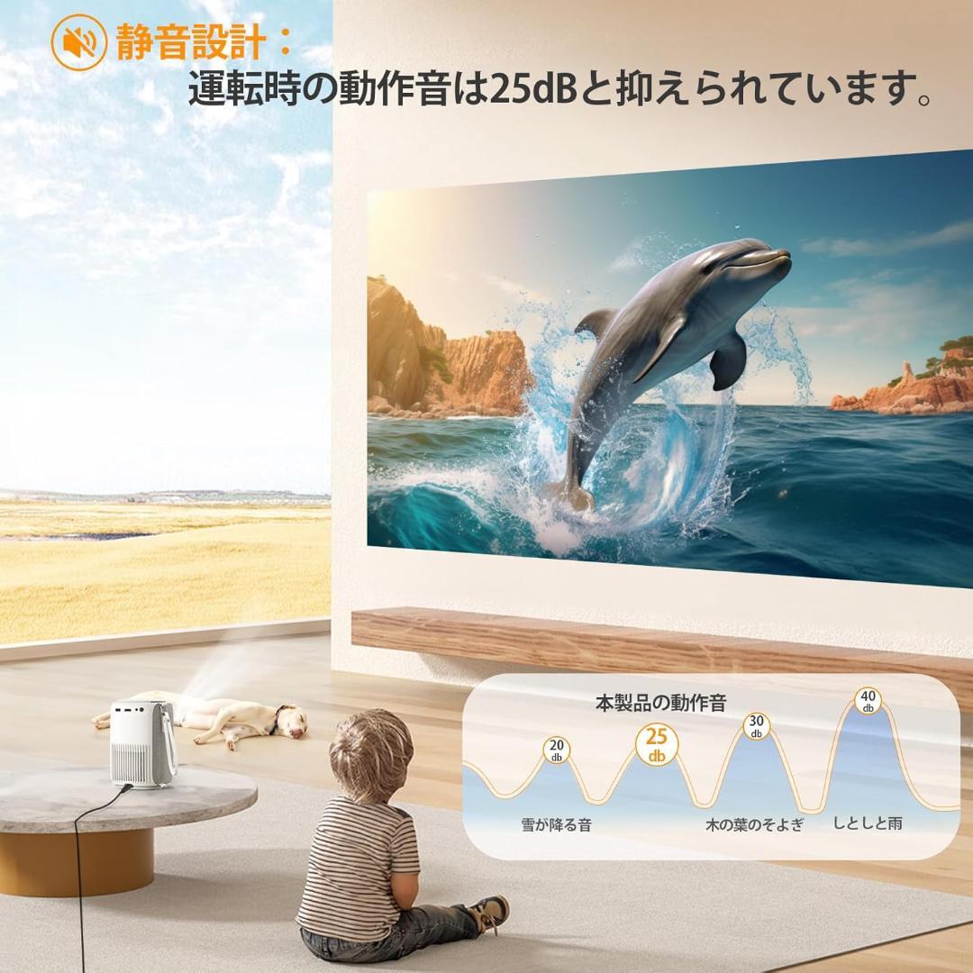 【美品】プロジェクター 2025革新静音 32000LM 高輝度 自動台形補正