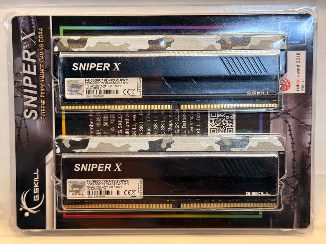 G.Skill DDR4 32GB メモリF4-3600C19D-32GSXWB