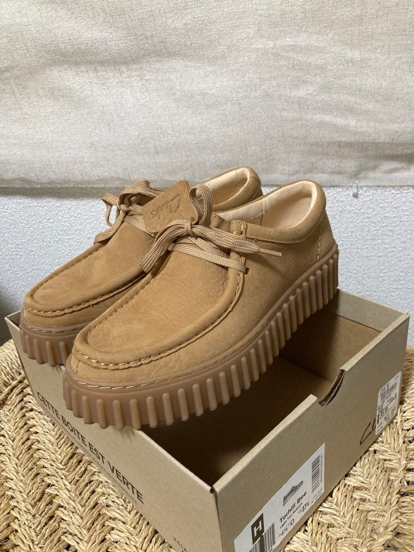 Clarks TorhillBee 厚底　モカシン　ベージュ