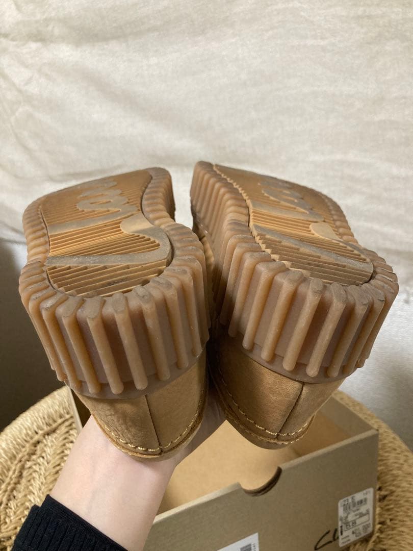Clarks TorhillBee 厚底　モカシン　ベージュ