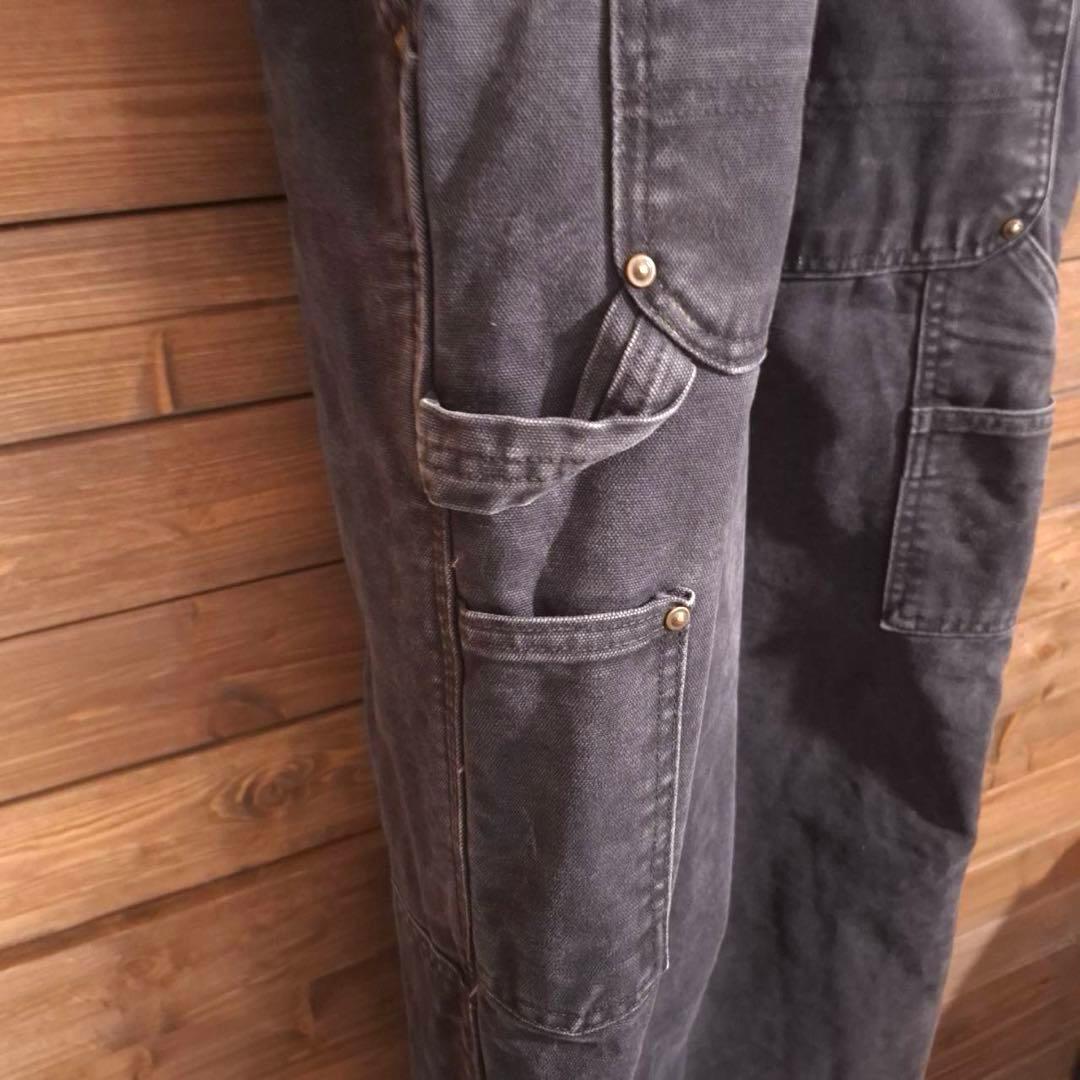 00s carhartt カーハート ダック地 ダブルニー オーバーオール 黒