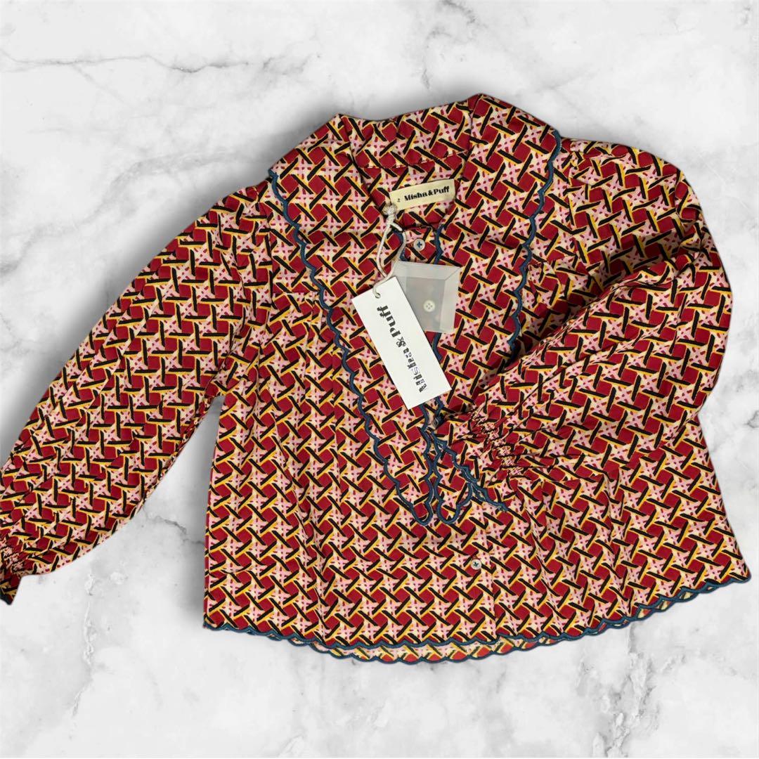 トップス Misha&Puff Miki Top Berry Lattice