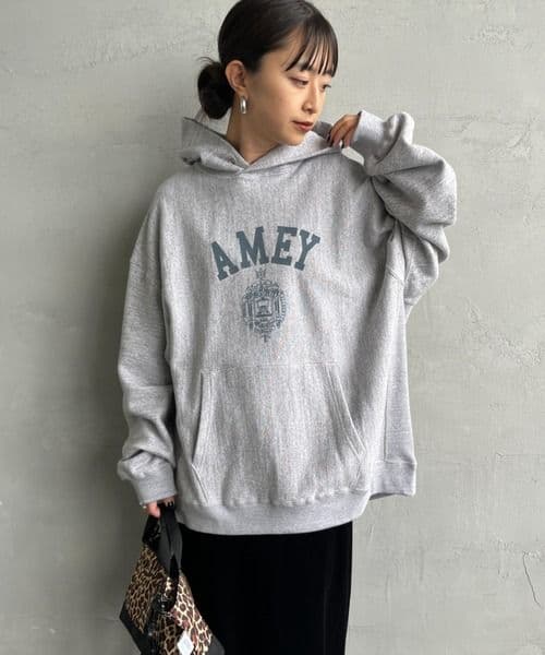 AMERICANA　カレッジプリントスウェットフーディー