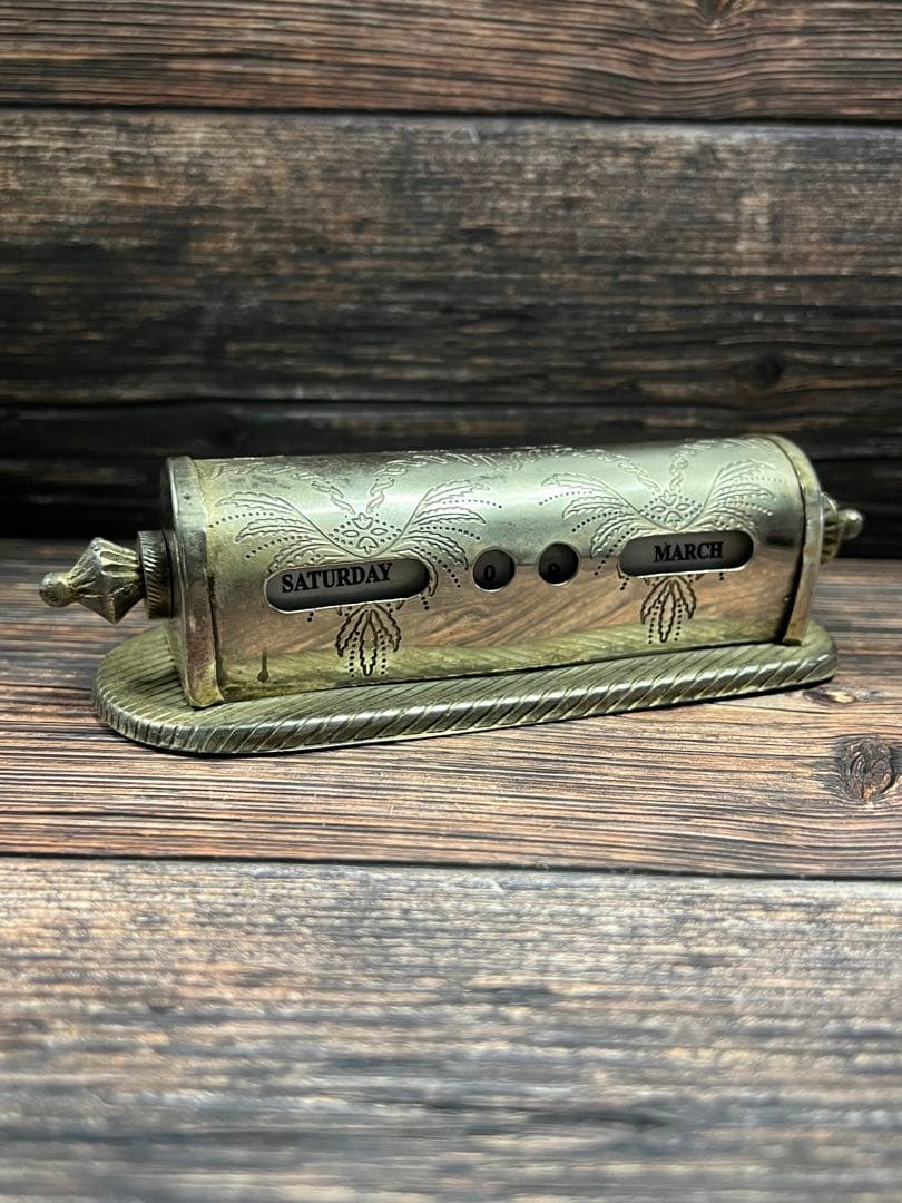 フランス製アンティーク　卓上　万年　カレンダー