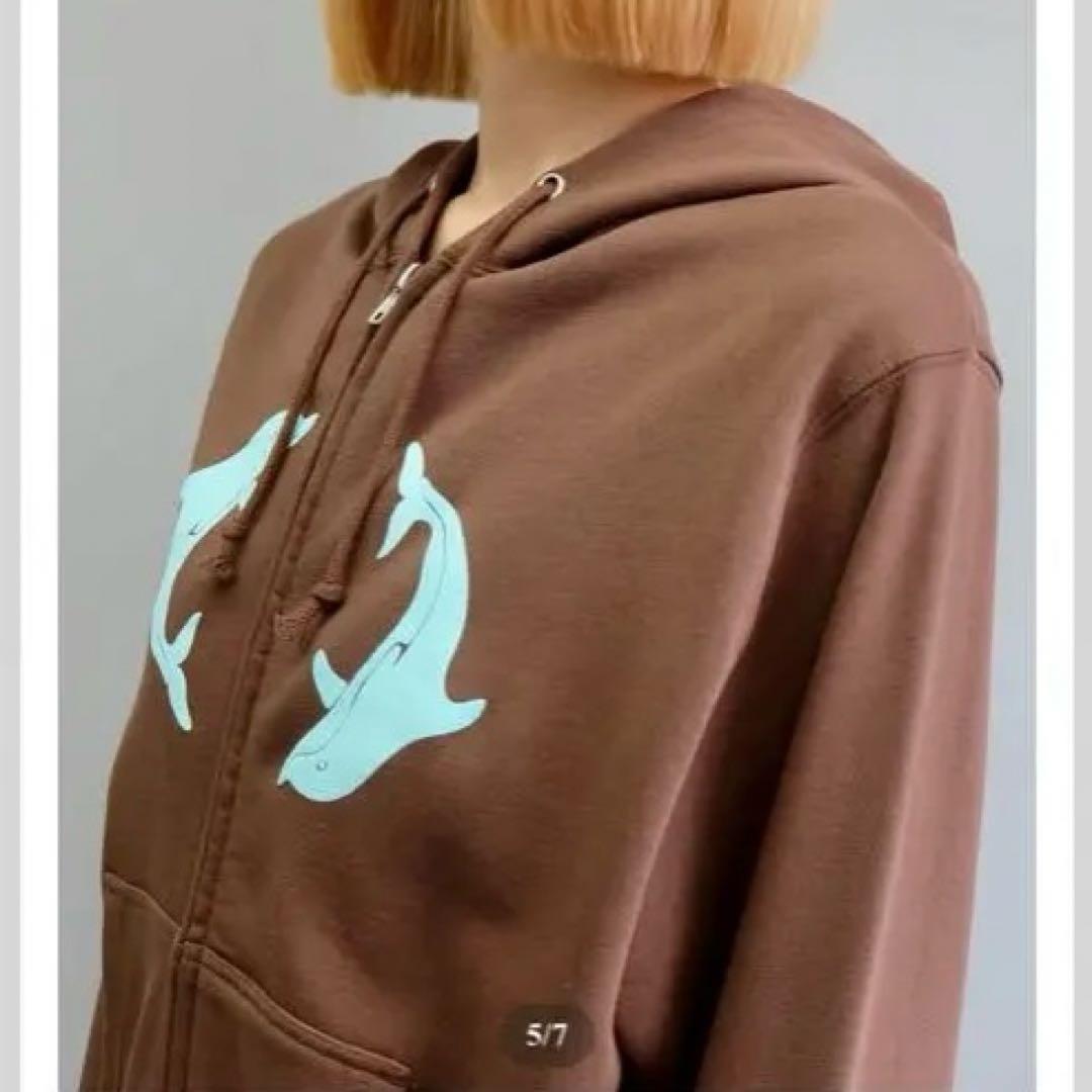 トップス Labyrins Two Dolphins Zip Hoodie shury