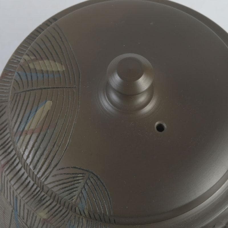 煎茶道具　常滑焼　伊藤昭陽作　急須　茶壷　共布共箱　V　9772