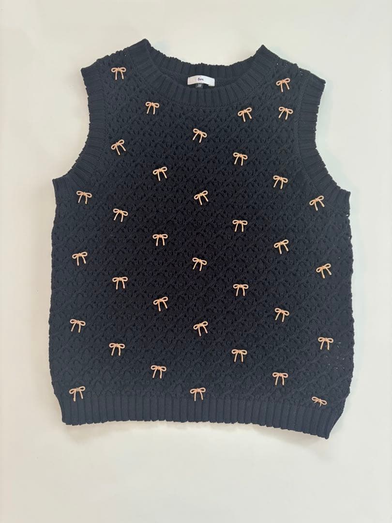 【新品】ダブルスタンダードクロージング　sov. ニットトップス　リボン　38