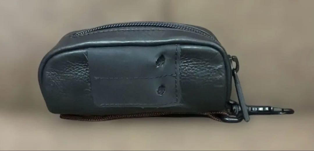 BRIEFING ブラック レザー ゴルフボールポーチ