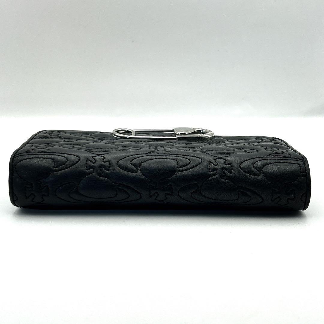 Vivienne Westwood 長財布 安全ピンク キルティング フラップ