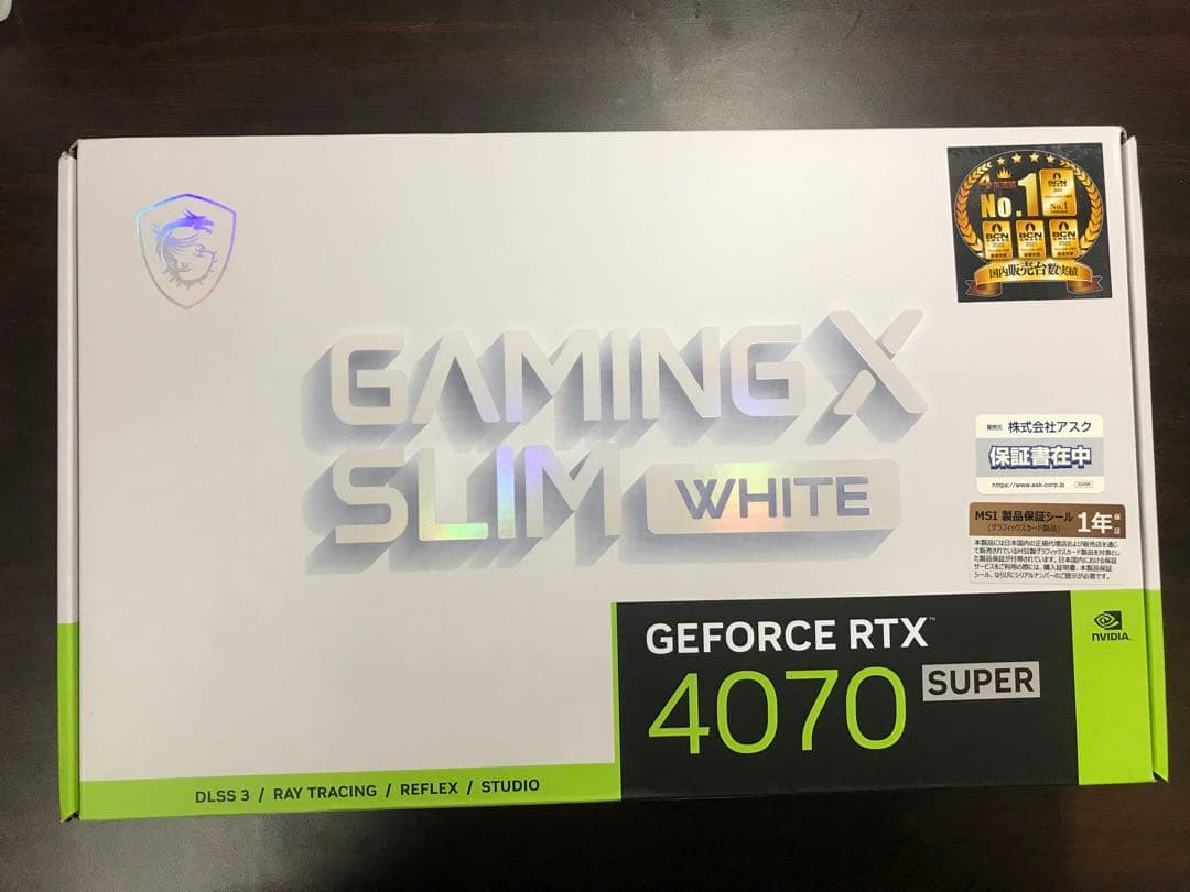 グラフィックボード・グラボ・ビデオカード MSI RTX4070SUPER 12G GAMING X SLIM WHITE