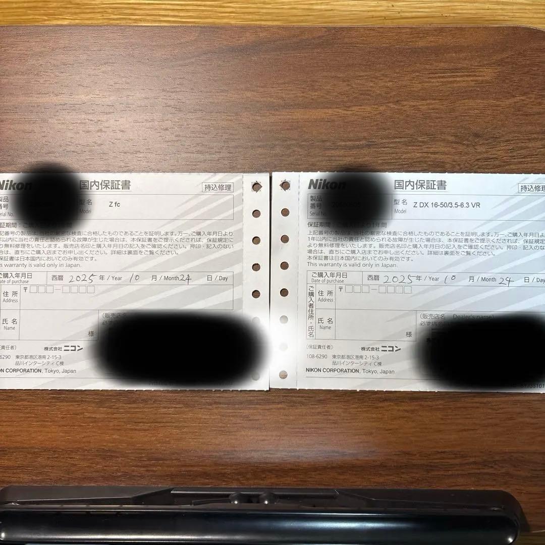 【ほぼ新品】Nikon zfc ブラック　SD、ガイドブック、本革ストラップ付き