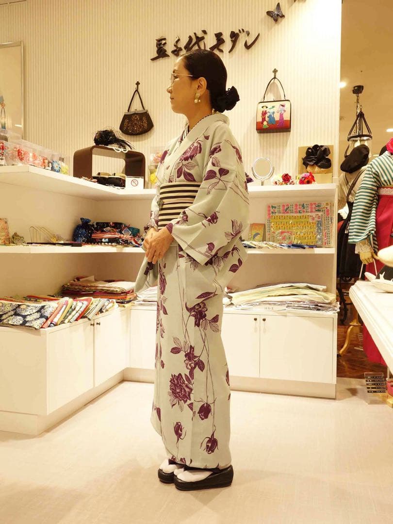 豆千代モダン　二尺袖　2尺袖　浴衣　セオα セオアルファー　検索)撫松庵　ふりふ