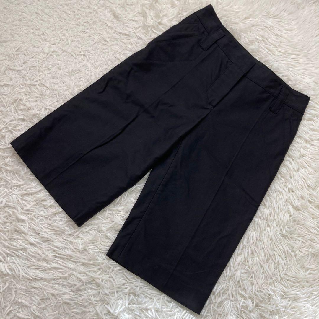 LOUIS VUITTON ハーフパンツ ブラック 34 タック入り オフィス