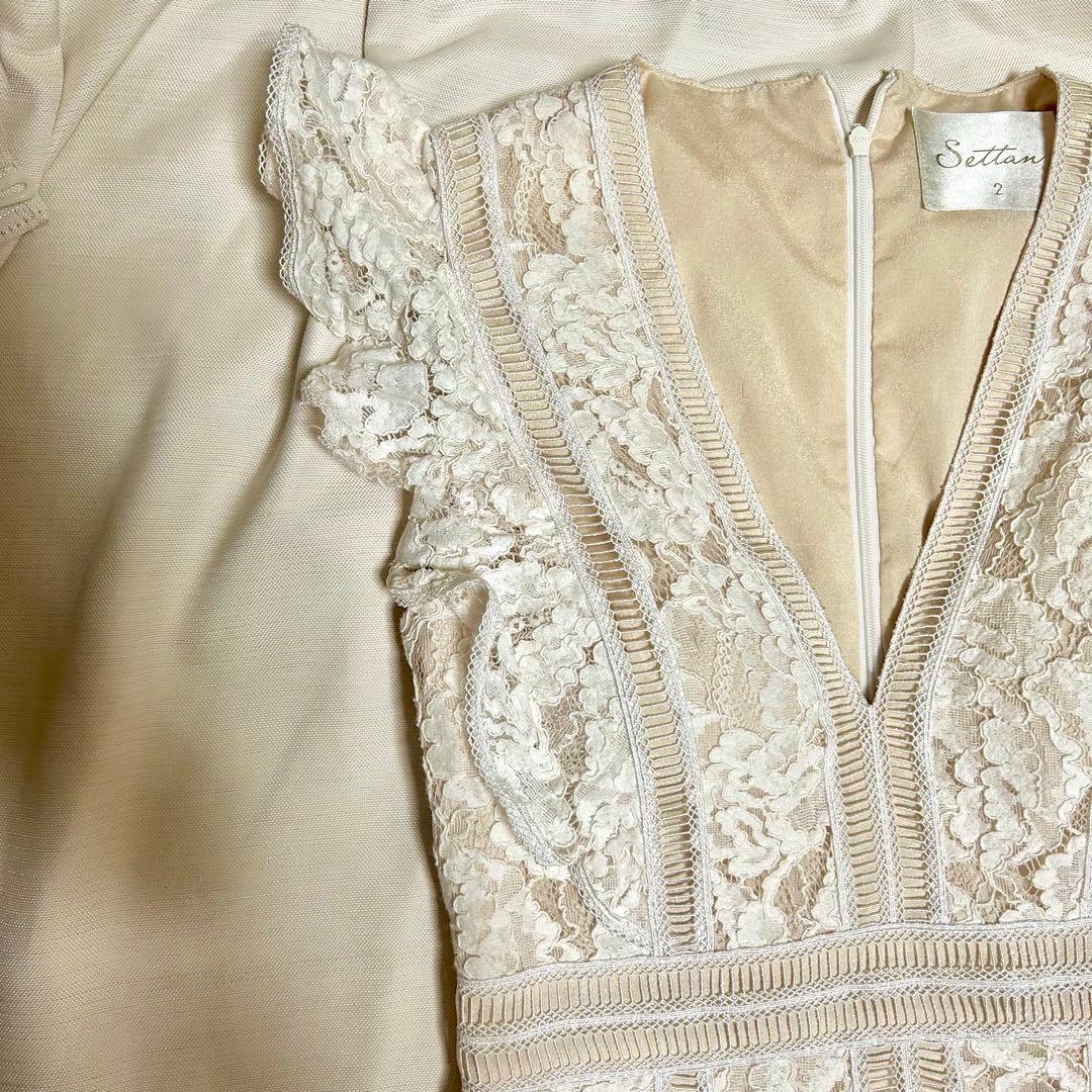 エルケイ　settan sugar ホワイトレースドレス Sサイズ