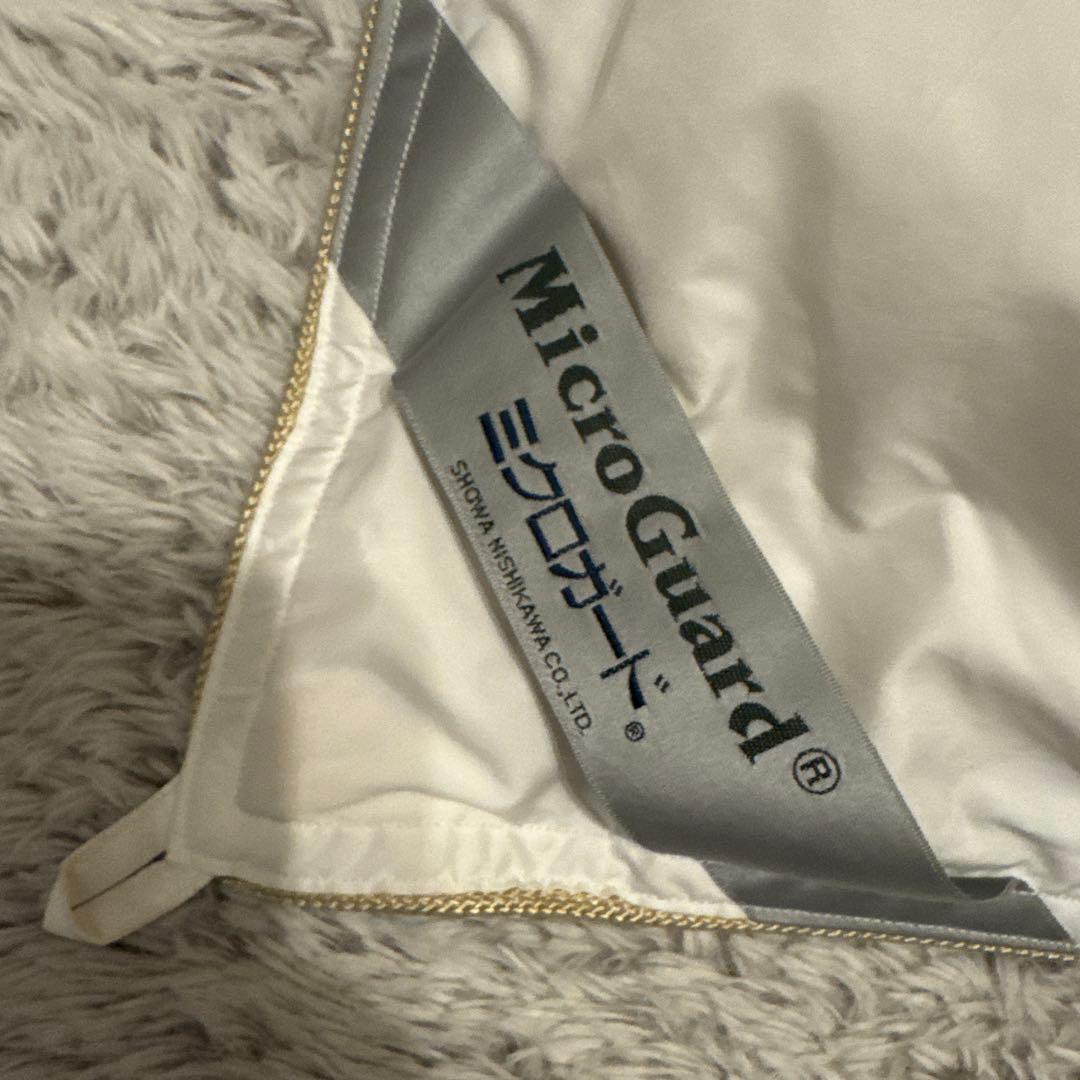 美品　昭和西川 ミクロガード 140-210掛け布団 アレルギー対策 清潔素材