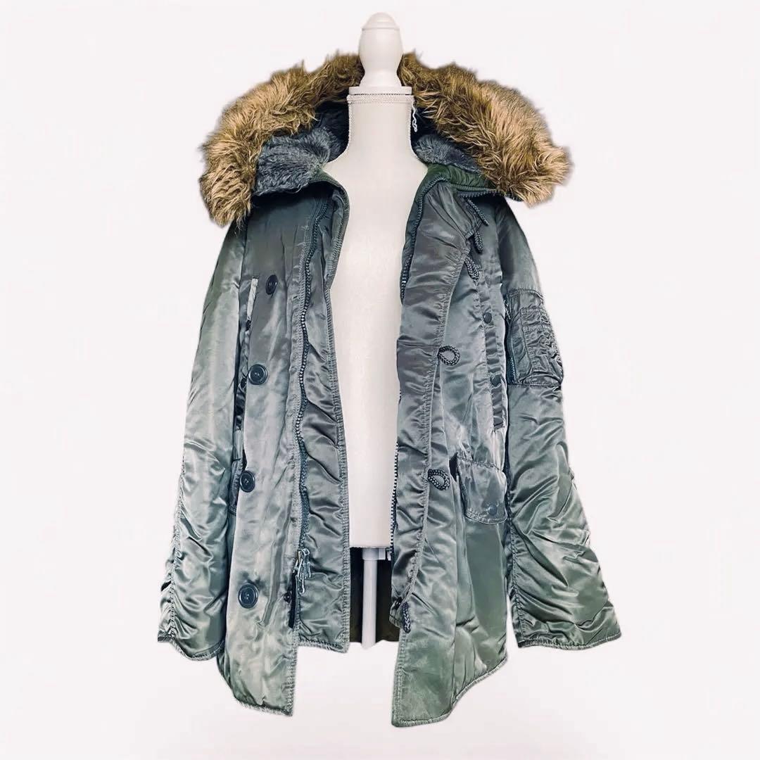 ALPHA アルファ N3B フライトジャケット ボア ミリタリー カーキ　M