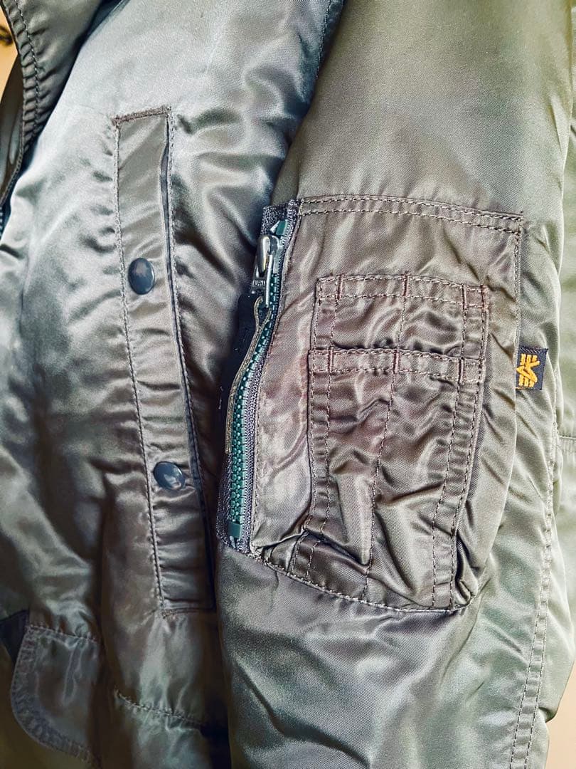 ALPHA アルファ N3B フライトジャケット ボア ミリタリー カーキ　M