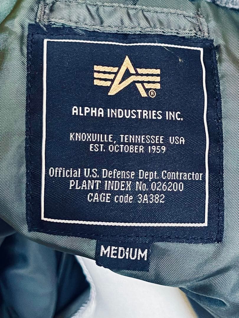 ALPHA アルファ N3B フライトジャケット ボア ミリタリー カーキ　M