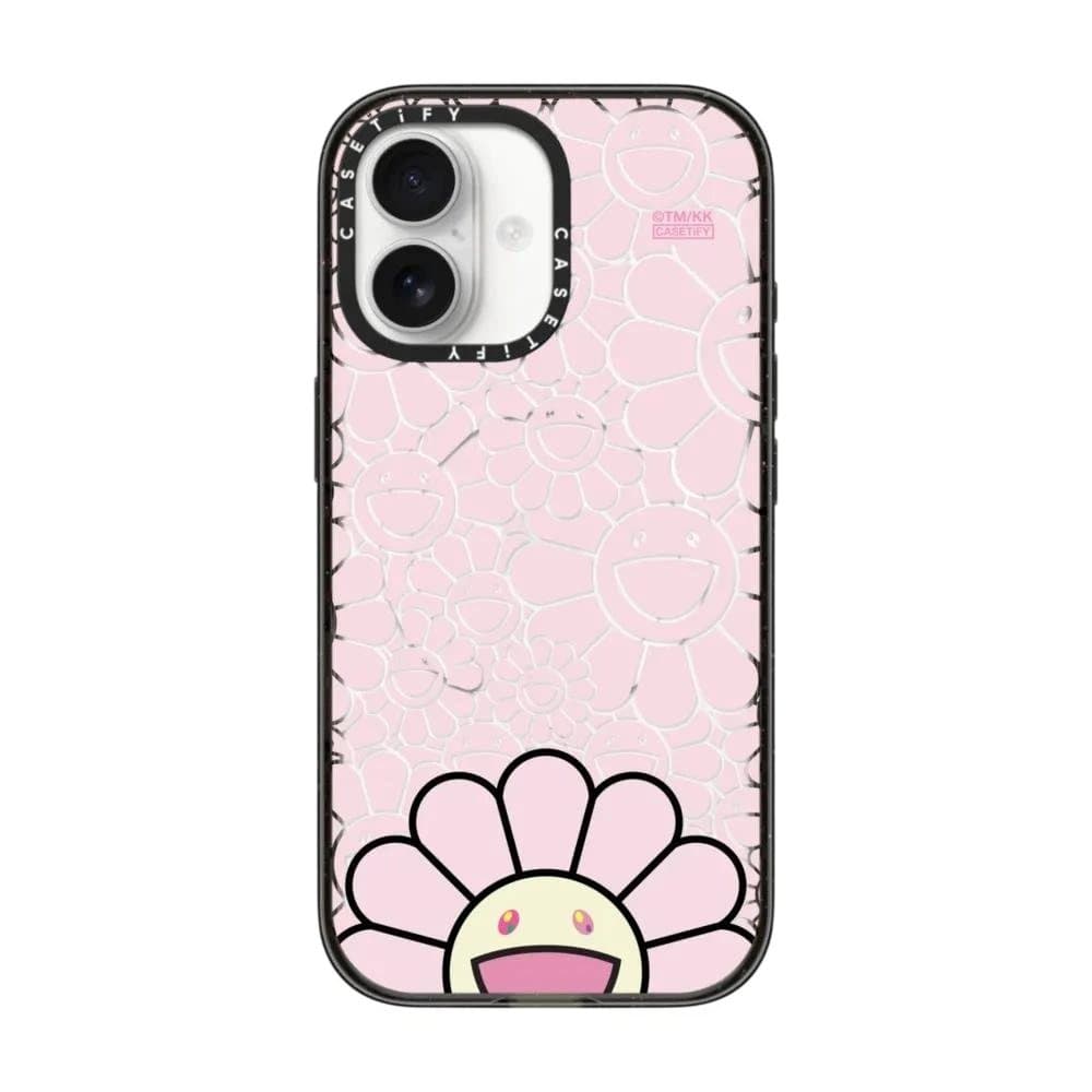 村上隆× CASETiFY フラワースマイル ピンク iPhone 17 ケース