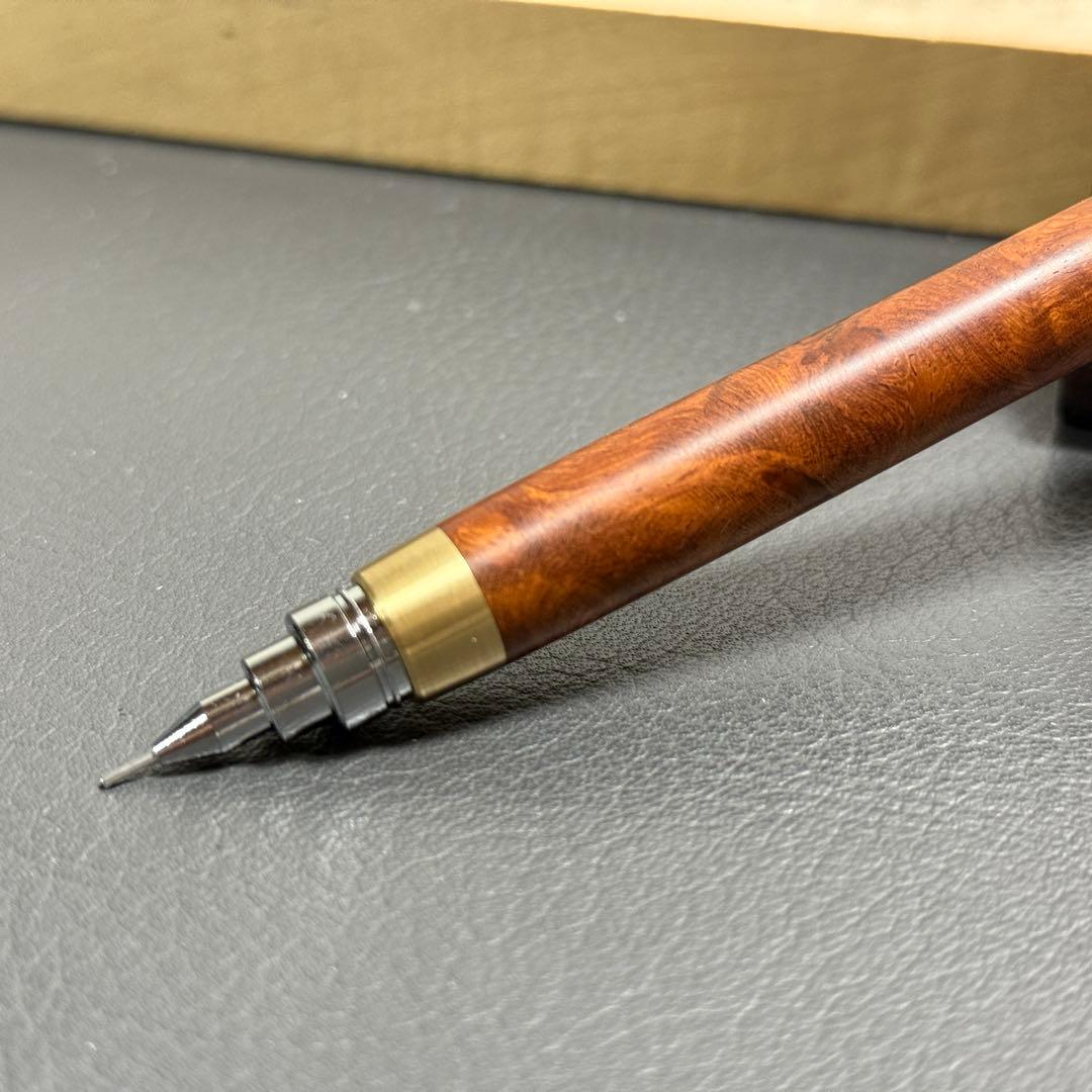 106花梨瘤　木製シャーペン　最強低重心　真鍮