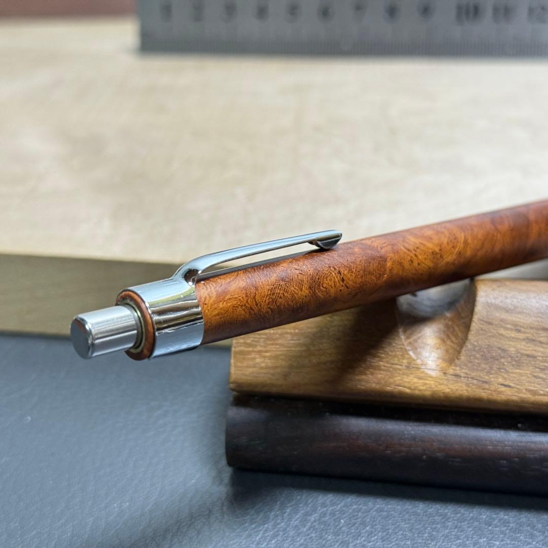 106花梨瘤　木製シャーペン　最強低重心　真鍮