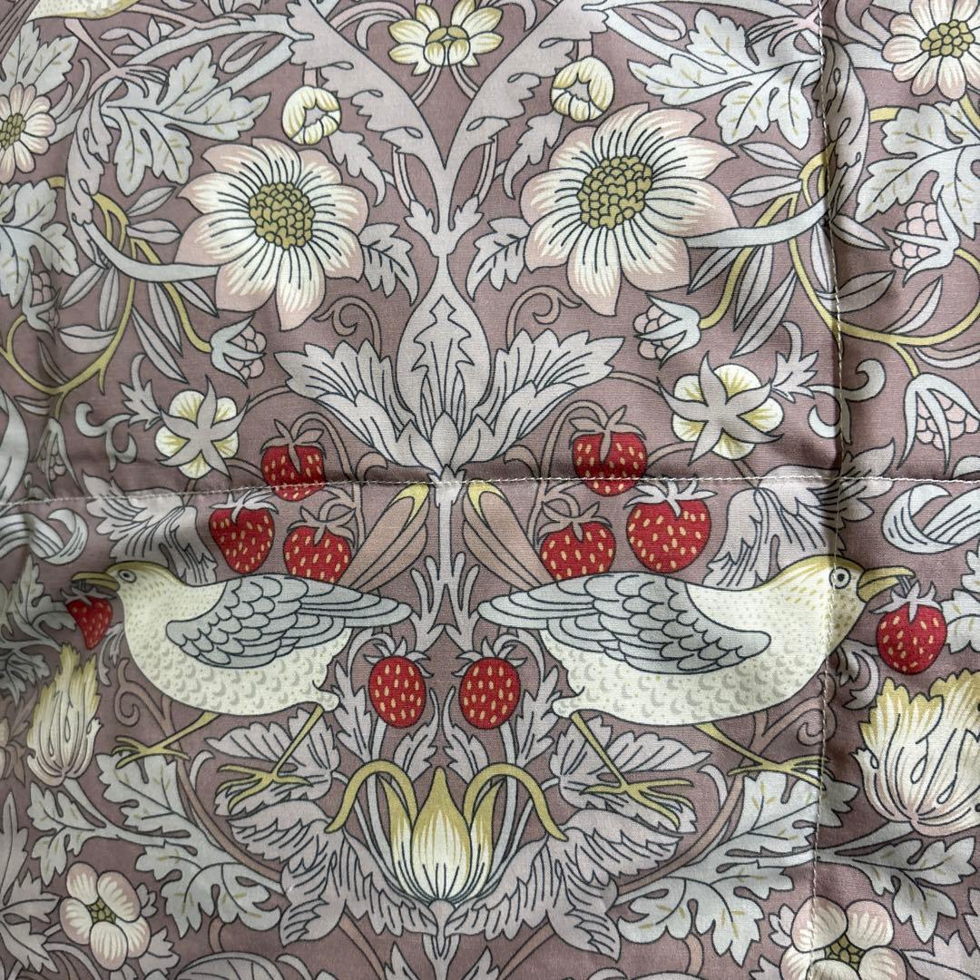 羽毛肌掛け布団 いちご泥棒柄 ウィリアムモリス シングル 日本製