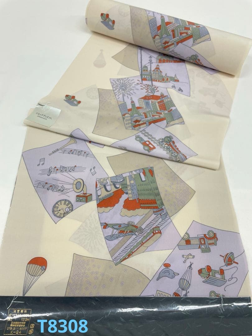 ポリエステル長襦袢 東レシルック 友禅襦袢 レトロ ポリエステル 反物