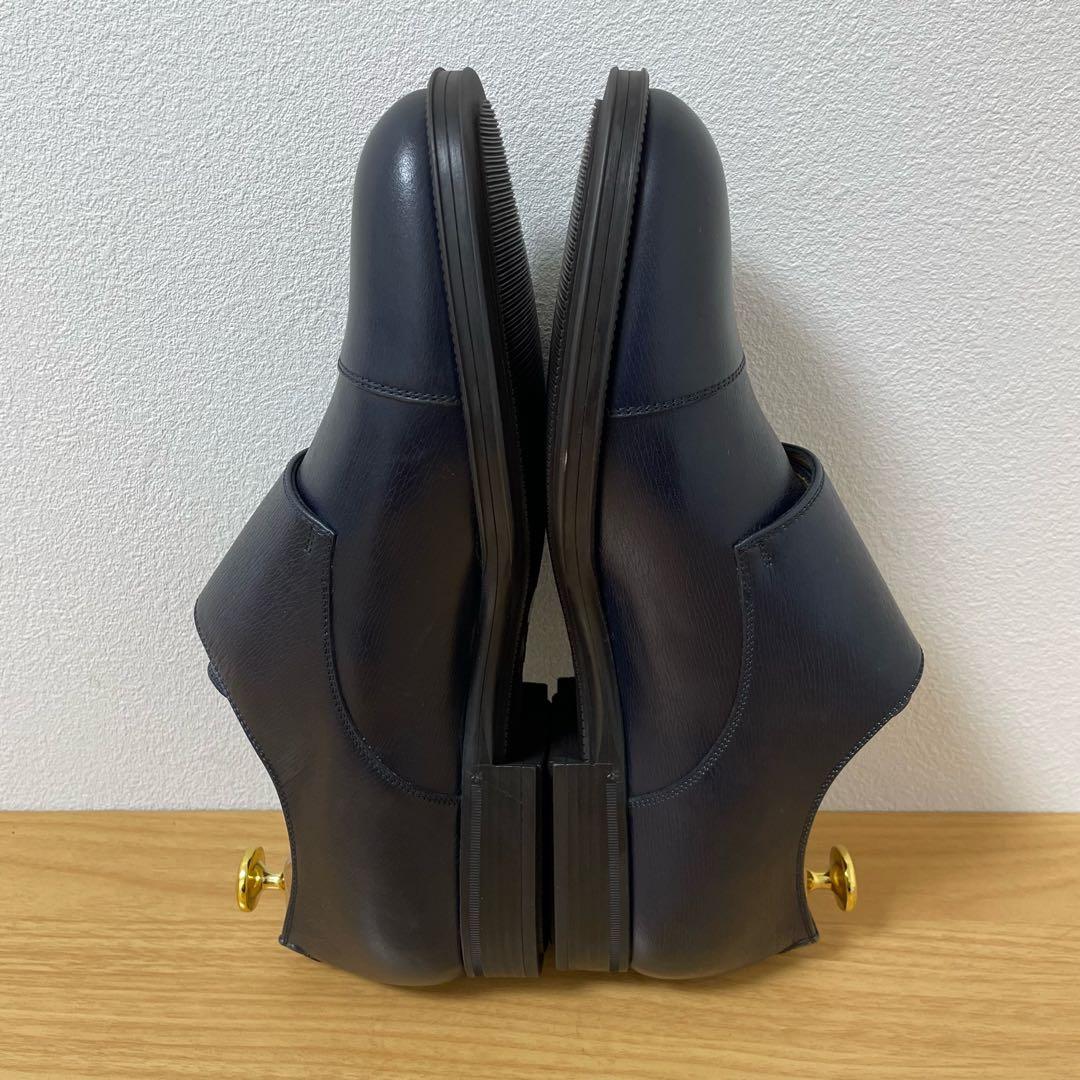 グッチ　ダブルモンクレザーシューズ　ネイビー 322478 9.5